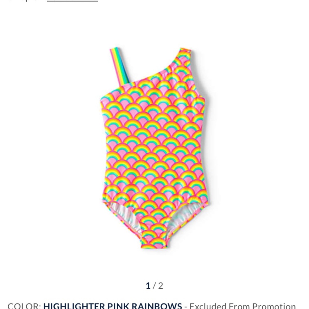 NWT Lands End girls size 14 bathing suit